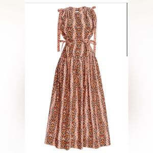 AguaBendita Guaguanco Monarca Rosa Cotton Midi Dress